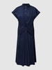 Lauren Ralph Lauren Overhemdjurk met drapering, model 'CIAN' Marineblauw