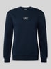 EA7 Emporio Armani Sweatshirt met labeldetail Donkerblauw