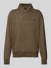 Polo Ralph Lauren Longsleeve mit Logo-Stitching Modell 'SHAW' Oliv Melange