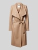 Ted Baker Lange wollen jas met strikceintuur, model 'ROSE' Camel