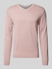 Tom Tailor Regular fit gebreide pullover met V-hals Roze