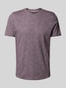 MCNEAL T-Shirt mit geripptem Rundhalsausschnitt Violett