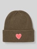 Unio Mütze aus Schurwoll-Mix mit Viskose- und Kaschmir-Anteil Khaki