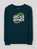 Jack & Jones Sweatshirt van katoenmix, model 'Luca' Smaragdgroen