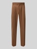 MCNEAL Slim Fit Hose in Flanell-Optik Mittelbraun