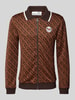 SERGIO TACCHINI Sweatjacke mit Label-Patch Modell 'PERRY' Schoko