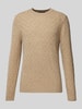 RAGMAN Gebreide pullover met structuurmotief Beige gemêleerd