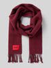 HUGO Schal aus Woll-Mix Modell 'JUSTER' Dunkelrot