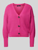 Vero Moda Regular Fit Strickjacke mit Ballonärmeln Modell 'LEA' Pink