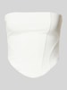 Gina Tricot Top bandażowy z ozdobnymi szwami Złamany biały
