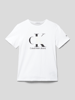 Calvin Klein Jeans T-shirt met labelprint, model 'PRINT SUNREVEAL MONO LOGO' Wit