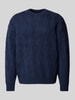 JAKE*S STUDIO MEN Gebreide pullover met ribboorden Marineblauw