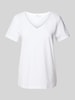 s.Oliver RED LABEL T-Shirt mit V-Ausschnitt Weiss