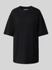 Review Oversized T-Shirt mit überschnittenen Schultern Black