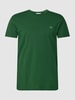 Lacoste T-shirt met logostitching, model 'Supima' Groen