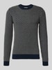 Blend Gebreide pullover met ronde hals, model 'DONG' Donkerblauw