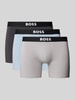 BOSS Regular Fit Trunks aus Baumwoll-Elasthan-Mix im 3er-Pack Hellblau