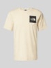 The North Face T-Shirt mit Label-Print Beige