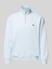 Lacoste Sweatshirt mit Troyer-Kragen Hellblau