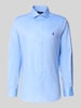 Polo Ralph Lauren Koszula biznesowa o kroju slim fit z kołnierzykiem typu kent Błękitny
