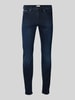 Brax Skinny fit jeans met lyocell, model 'Chris' Donkerblauw
