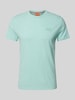 Superdry T-Shirt mit Label-Stitching Mint Melange