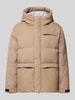 K-WAY Gewatteerd jack met logo en capuchon Zand