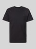 Blend T-Shirt mit geripptem Rundhalsausschnitt Black