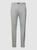 Cinque Slim fit stoffen broek in gemêleerde look, model 'Bodo' Zilver