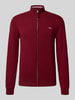Gant Strickjacke mit Reißverschluss Bordeaux