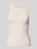 Calvin Klein Jeans Tanktop mit Label-Detail Hellrosa