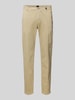 Strellson Slim fit chino met logo-applicatie, model 'Tius' Beige