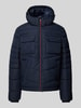 s.Oliver RED LABEL Regular fit gewatteerd jack met opstaande kraag Blauw