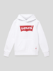 Levi’s® Kids Hoodie met ribboorden, model 'BATWING' Wit