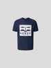Kenzo T-Shirt mit Paspelnähten Dunkelblau