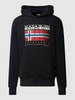 Napapijri Hoodie met labelprint, model 'B-KREIS' Zwart