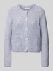 Marc O'Polo Slim Fit Cardigan aus Baumwoll-Mix in Melange Hellblau