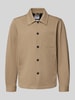 Lindbergh Overhemdjack met knoopsluiting Beige