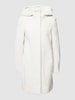 Christian Berg Woman Selection Lange jas in teddybontlook met capuchon Offwhite