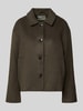 Neo Noir Jacke aus Woll-Mix mit Knopfleiste Modell 'Hamra' Khaki