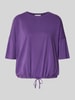Christian Berg Woman T-Shirt mit Rundhalsausschnitt und überschnittenen Schultern Lila