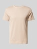 JOOP! Jeans T-Shirt mit Label-Print Modell 'Alphis' Taupe