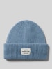 MADS NØRGAARD Muts van scheerwolmix met labelpatch, model 'Tosca Anju' Lichtblauw