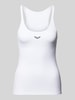 Zadig & Voltaire Tanktop mit Label-Stitching Modell 'ALBA' Weiss