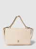 Tommy Hilfiger Handtasche in unifarbenem Design mit Label-Detail Ecru