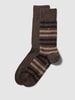 Tommy Hilfiger Socken mit Label-Detail im 2er-Pack Modell 'DUO STRIPE SOCK' Beige Melange