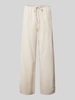 Gina Tricot Wide Leg Leinenhose mit Tunnelzug Camel