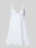 Only Ausgestelltes Freizeitkleid aus reiner Baumwolle Modell 'BLAKE' Weiss