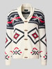 MCNEAL Strickjacke im Allover-Look mit Schalkragen Sand