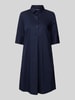 Christian Berg Woman Selection Knielange jurk met korte knoopsluiting Marineblauw